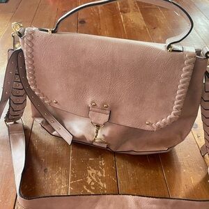 Elegant blush Pink Leather Shoulder Bag excellent condition